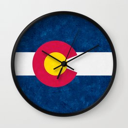 Colorado State Flag Wall Clock | Colorado, Standard, Symbol, Colorado Proud, Digital, Graphicdesign, Coloradan, Iconography, Gift, Colorado Flag 