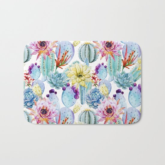 Cactus Pattern 11 Bath Mat
