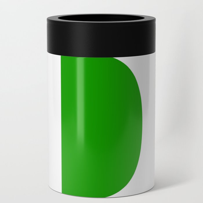 Letter D (White & Green) Can Cooler