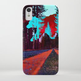 Blue Bear in The Red Sky iPhone Case