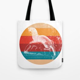 Vintage Otter Lover Retro Style Silhouette Gift Tote Bag