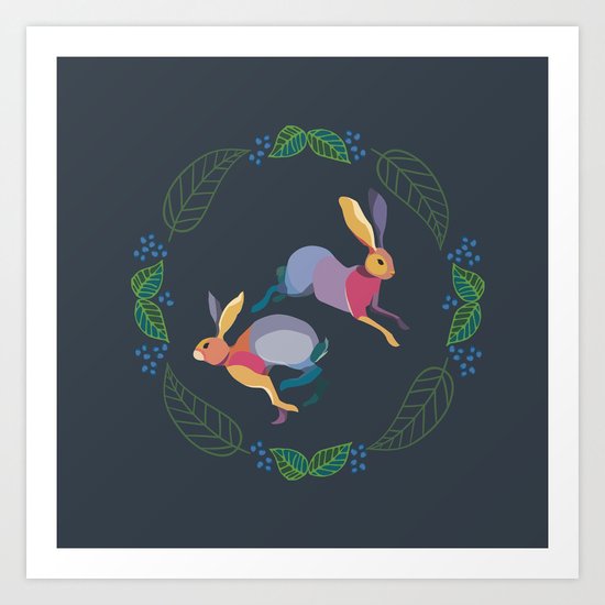 Rabbits Art Print