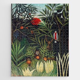 Henri Rousseau - Monkeys and Parrot in the Virgin Forest Jigsaw Puzzle