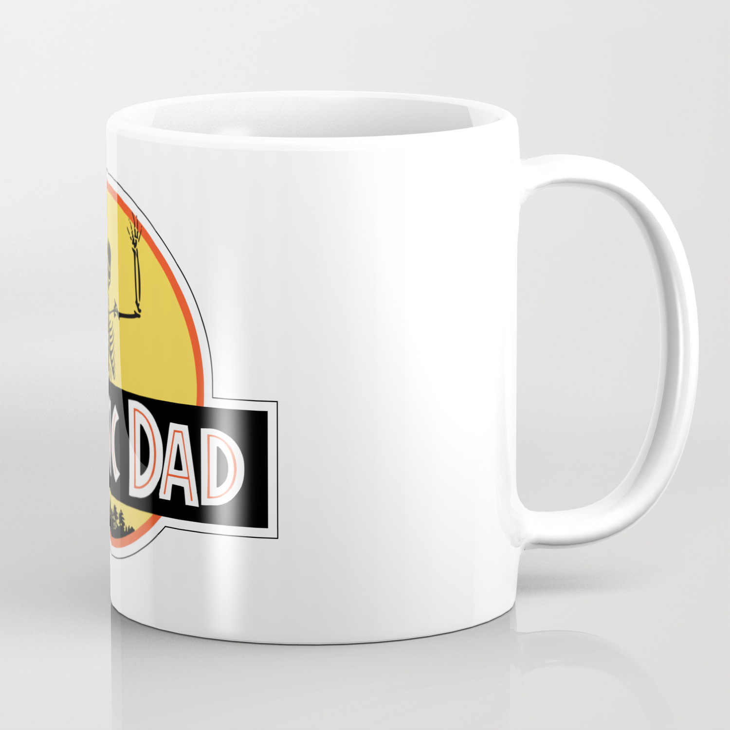 Jurassic Dad Dinosaur Skeleton Funny Birthday Gift 2 Coffee Mug By
