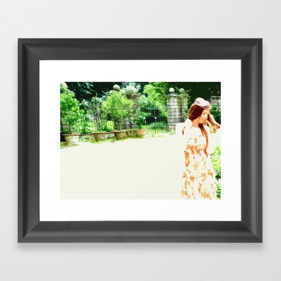 IN THE GARDEN Framed Art Print