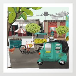 Barranquilla Streets of Colombia Art Print