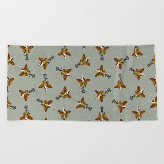 Butterhand Portrait Beach Towel