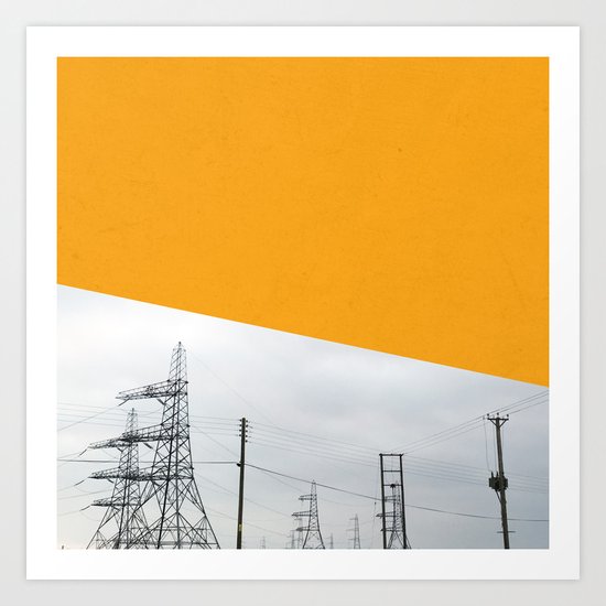 Orange Pylons Art Print