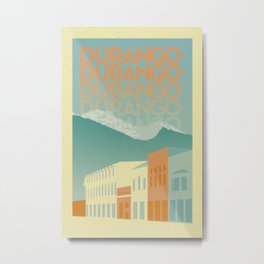 Durango Metal Print | Durango, Poster, Vintage, Colorado, Digital, Travel, Graphicdesign 