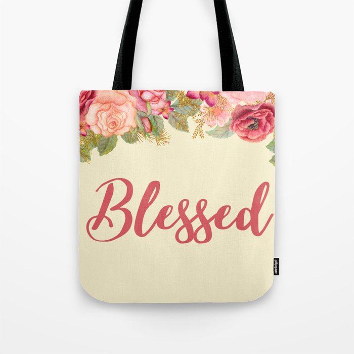 Blessed | Floral Tote Bag