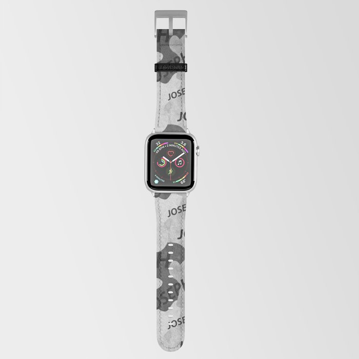 Joseph pattern in gray colors and watercolor texture Apple Watch Band