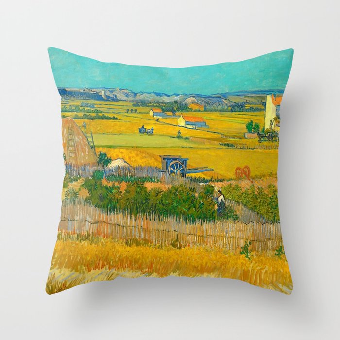 Vincent van Gogh The Harvest, 1888  Throw Pillow