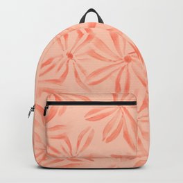 Peach Tones Small Flower Print Backpack