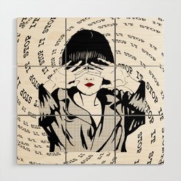  Stop it. Cover face with hands. Wood Wall Art