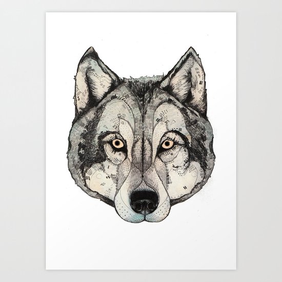 Wolf Mask Art Print