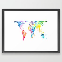 Gall–Peters projection Framed Art Print