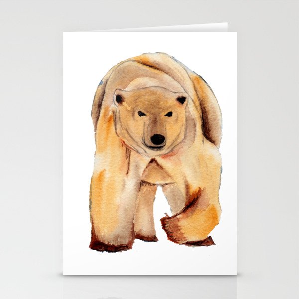 ours blanc sans banquise Stationery Cards