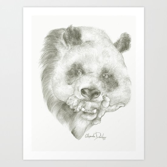 Giant Panda Mother Art Print