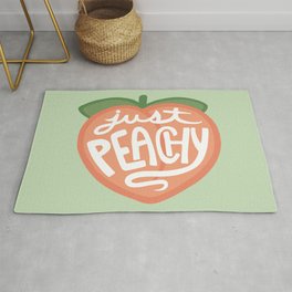 Just Peachy Rug | Cute, Pastel, Simple, Peachemoji, Peach, Peachy, Graphicdesign, Curated 