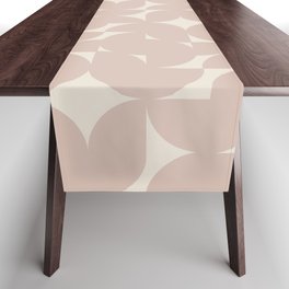 Abstract Geometric Shapes - Neutral Rose Table Runner