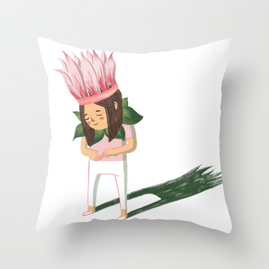 Cyclamen Throw Pillow