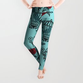 Birdcages and Roses Leggings