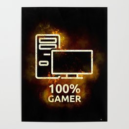 100% gamer Poster