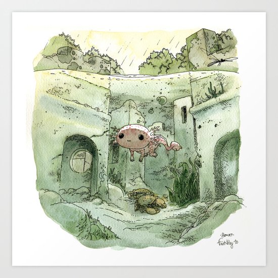 Axolotl Art Print