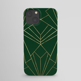 Art Deco in Emerald Green - Large Scale iPhone Case