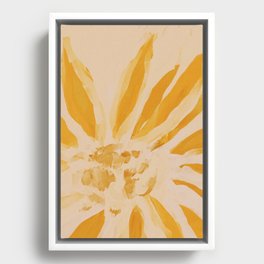 Sun Blooming Flower Framed Canvas