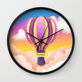 Hot Air Balloony Wall Clock
