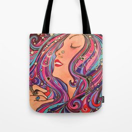 Wind in her hair: Zelda Fitzgerald Tote Bag