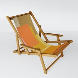 Mid Century Modern Shapes in Burnt Orange Sling Chair