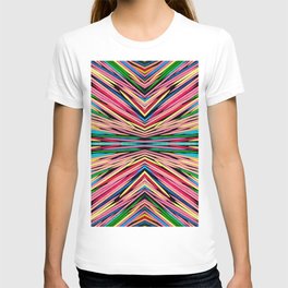 Toothpick Fusion Abstract Pattern Landscape T Shirt