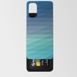 Fig. 042 Blue Geometric Gradient Stripes Android Card Case