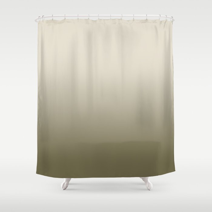 OMBRE DUSTY OLIVE GREEN  Shower Curtain