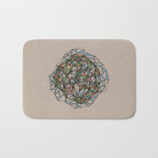 - blue orange green - Bath Mat