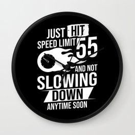 Speed Limit Sign Race Car Racer Street Racing Wall Clock