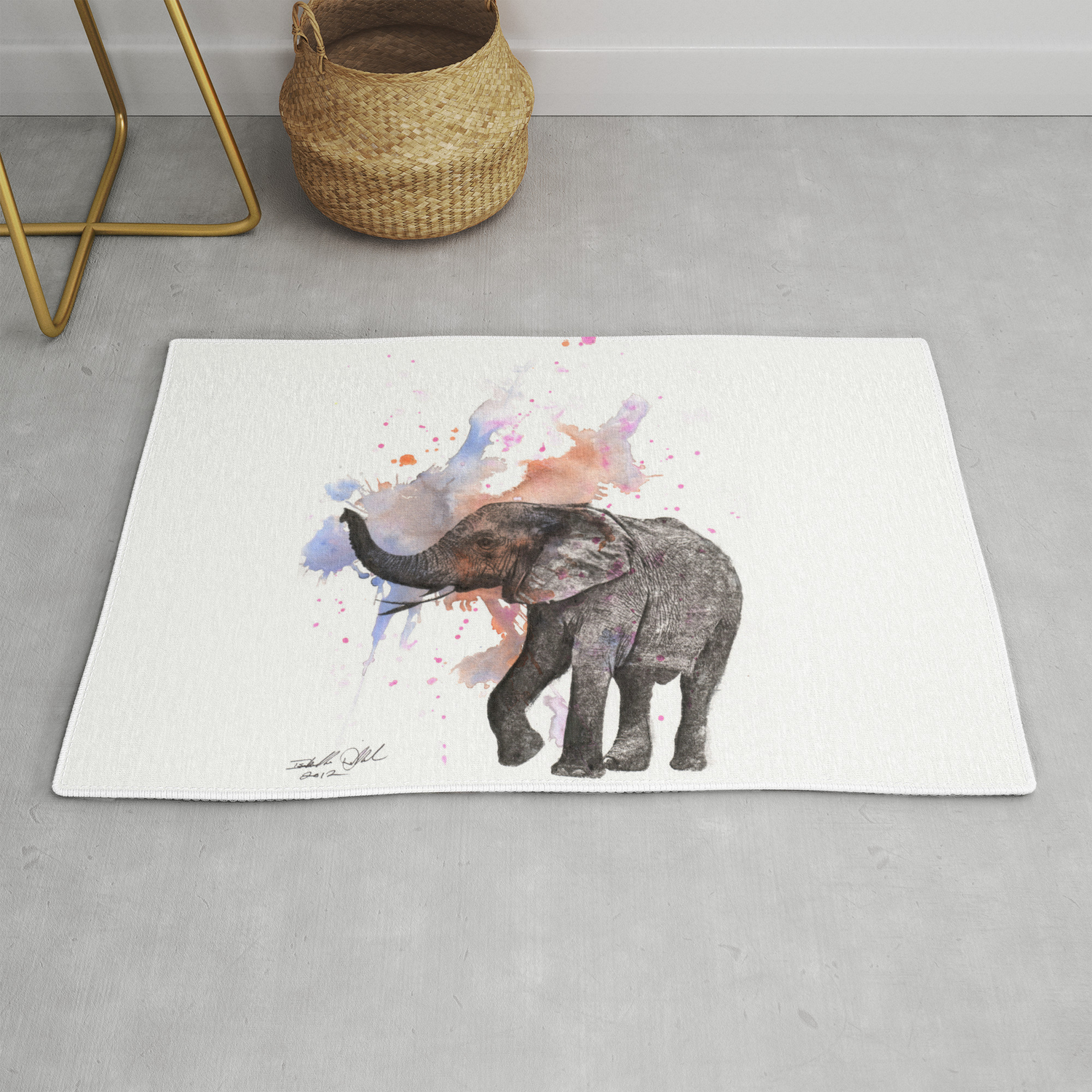 Dancing Elephant Painting Rug By Idillard Society6