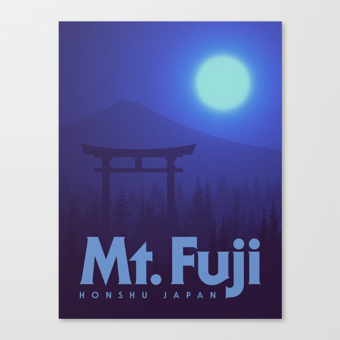 Torii Gate Japan - Blue Canvas Print