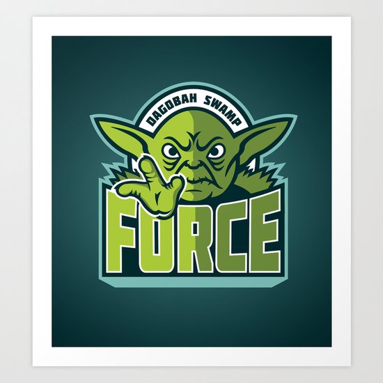 Dagobah Swamp Force - Teal Art Print