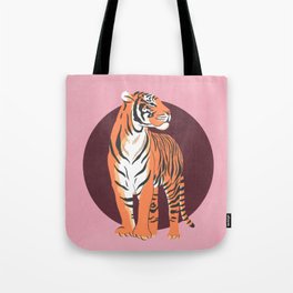 Mighty Tiger - Pink/Burgundy Tote Bag