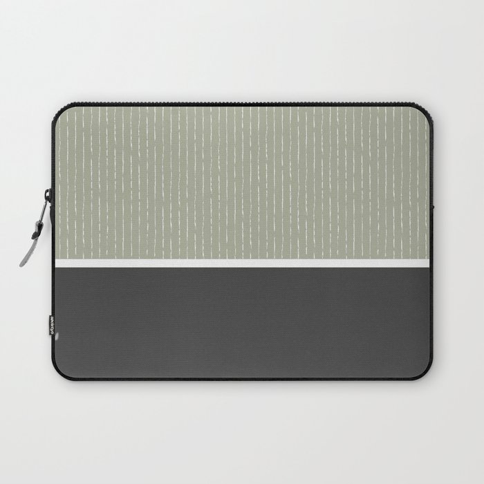 Linen Sage and Gray Laptop Sleeve