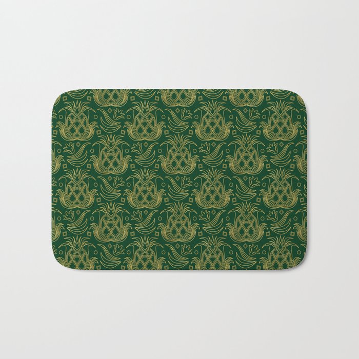 Luxe Pineapple // Emerald Green Bath Mat