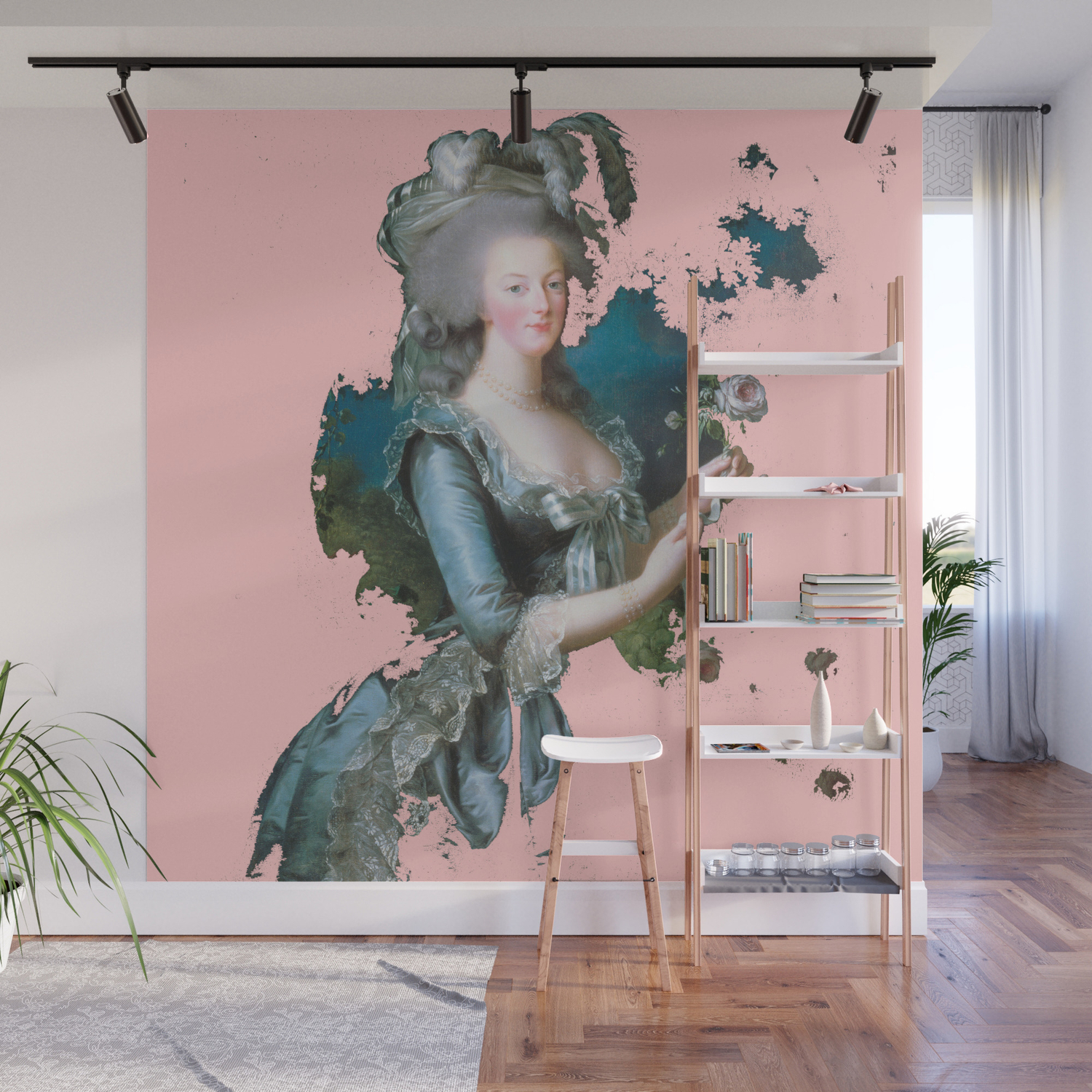 Marie Antoinette Tribute Pink Wall Mural By Aryadesignstudio