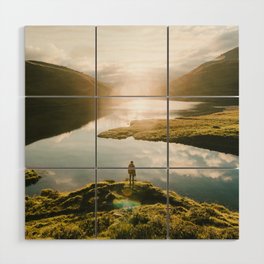 Switzerland Mountain Lake Sunrise - Landscape Photography Wood Wall Art