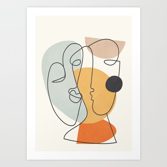 Abstract Faces 30 Art Print