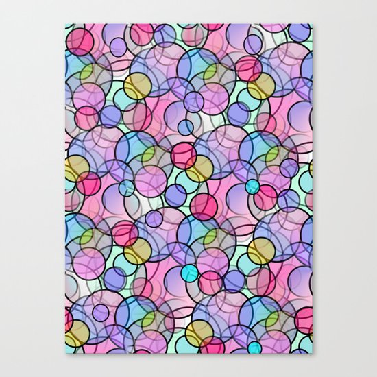 Pastel Circles Canvas Print