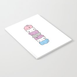 Intergender Flag Pride Lgbtq Cute Hippo Notebook
