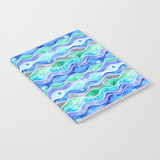 Ocean Pattern - Dolphin Notebook